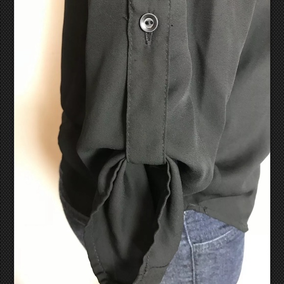 Nella Fantasia Blouse Tunic Sheer Black Size M - Picture 4 of 6